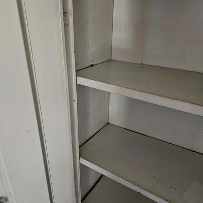 Pair of White Enamel Cabinets (SB, G1 -JS)