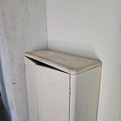 Pair of White Enamel Cabinets (SB, G1 -JS)
