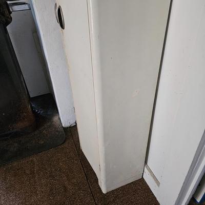 Pair of White Enamel Cabinets (SB, G1 -JS)