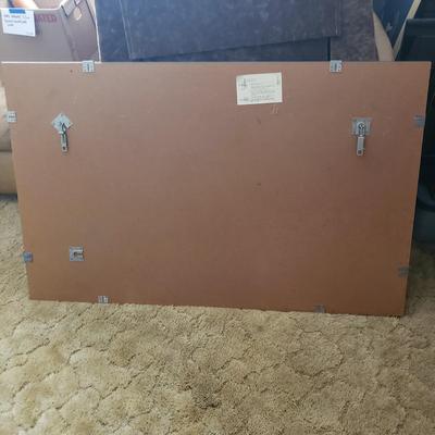 Large Beveled Mirror with Frosted Flowers (LR-KD)