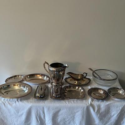 Sliver plate Serving Items 12 Pc (DR)