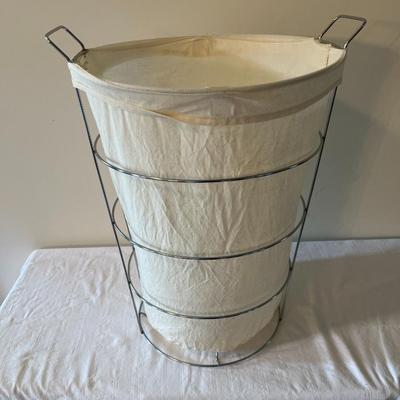 Wire and Canvas Laundry Basket (LAU)