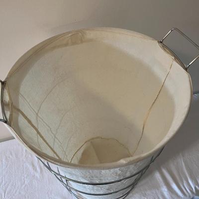 Wire and Canvas Laundry Basket (LAU)