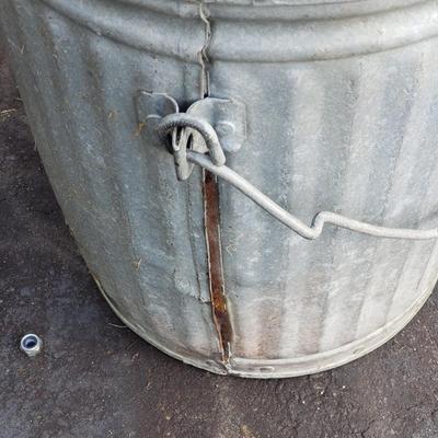 Eight Galvanized Cans and Pails (Y-KD)