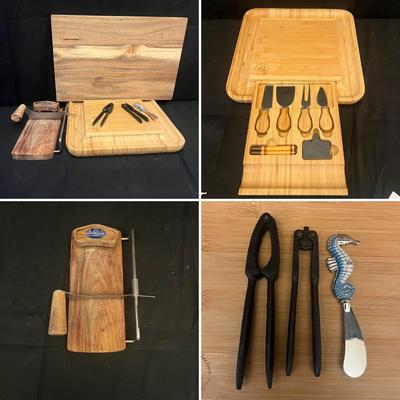 Bamboo Cheese Board Set, Cheese Cutter & More (K-MG)