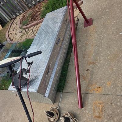 Sale Photo Thumbnail #531: Truck bed toolbox - unsure of combination
Trolling motor
Anchors
T-post puller
