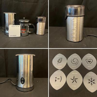 Bodom Coffee Grinder, Press & China Milk Frother (K-MG)
