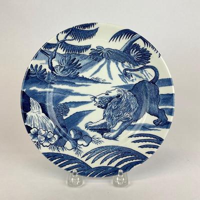 Sale Photo Thumbnail #544: Tiffany Menagerie by Johnson brothers ironstone England.
Plate #4, discontinued 
Measurements:
7.75” in diameter