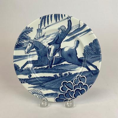 Sale Photo Thumbnail #548: Tiffany Menagerie by Johnson brothers ironstone England.
Plate #4, discontinued 
Measurements:
7.75” in diameter