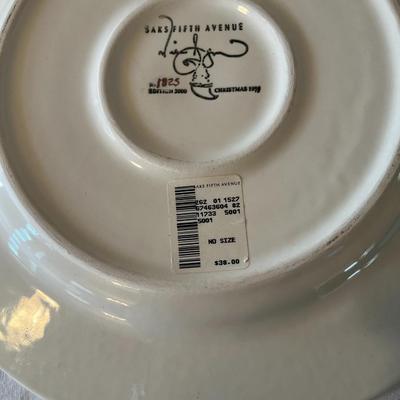 Saks Fifth Ave Christmas Santa Platter (DR)