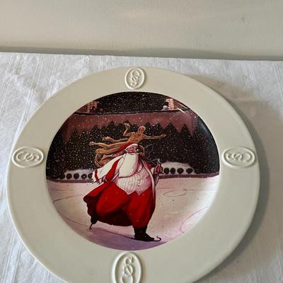 Saks Fifth Ave Christmas Santa Platter (DR)
