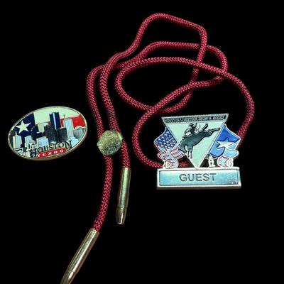 Houston Texas Livestock Pin & Bolo