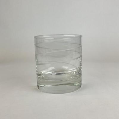 Sale Photo Thumbnail #578: Glasses have a swirl line pattern, one glass is marked mikasa
Measurements:
Highball is 7.25” in height
Double old fashioned is 3.75” in height