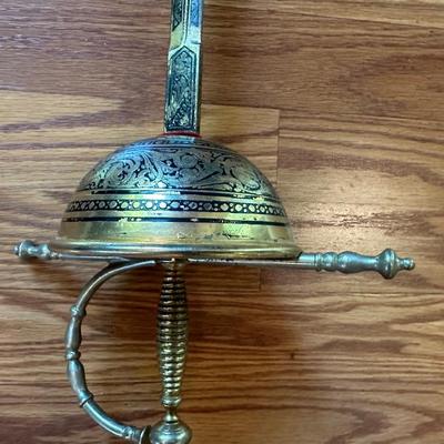 SPANISH TIZONA CUP HILT RAPIER SWORD