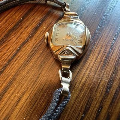 14K GOLD BENRUS WATCH