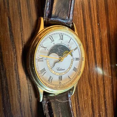 MEN'S STAUER DUMONDE GLOBE WATCH AND A CITIZEN MOON PHASE WATCH