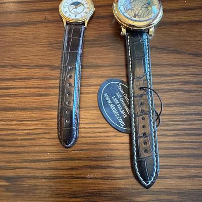 MEN'S STAUER DUMONDE GLOBE WATCH AND A CITIZEN MOON PHASE WATCH