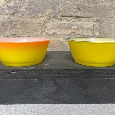 Sale Photo Thumbnail #14: Nine Fire King bowls. Some discoloration on one bowl but it would probably clean up easily. Such a versatile size!