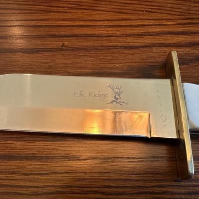 ELK RIDGE BOWIE KNIFE IN LEATHER SHEATH