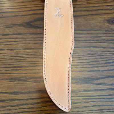 ELK RIDGE BOWIE KNIFE IN LEATHER SHEATH