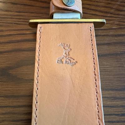 ELK RIDGE BOWIE KNIFE IN LEATHER SHEATH
