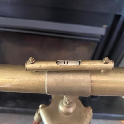 NAUTICAL BRASS ANTIQUE TELESCOPE ON A WOODEN TRIPOD