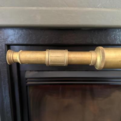 NAUTICAL BRASS ANTIQUE TELESCOPE ON A WOODEN TRIPOD