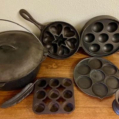 Lot Of Seven Cast Iron Items
