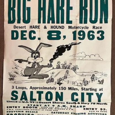 Pasadena 1963 Motorcycle Race Poster