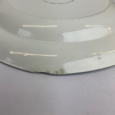 Sale Photo Thumbnail #633: has flea bite paint chips on trim, also one chip on a plate
Measurements:
10.25” in diameter