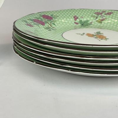 Sale Photo Thumbnail #631: has flea bite paint chips on trim, also one chip on a plate
Measurements:
10.25” in diameter