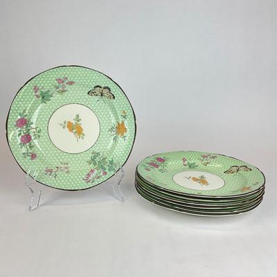 Sale Photo Thumbnail #628: has flea bite paint chips on trim, also one chip on a plate
Measurements:
10.25” in diameter