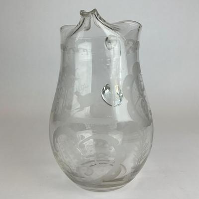 Sale Photo Thumbnail #640: Has a Deer and bird scene.
Measurements:
Bowls are 5” in diameter, 2.5” in height
Pitcher is 9.5” in height, 6.5” in body diameter