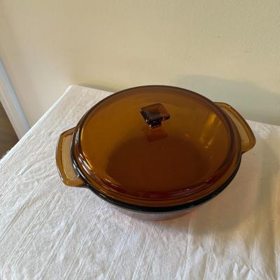 Anchor Hocking Amber Covered Casserole Dish and Baking Dish (K)