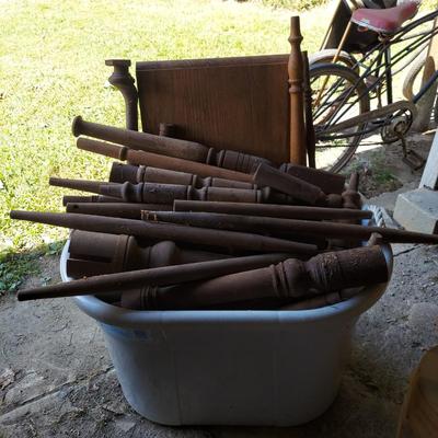Large Wood Lot w/ Spindles & More (CP-BBL)