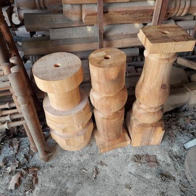 Large Wood Lot w/ Spindles & More (CP-BBL)