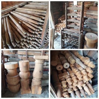Large Wood Lot w/ Spindles & More (CP-BBL)