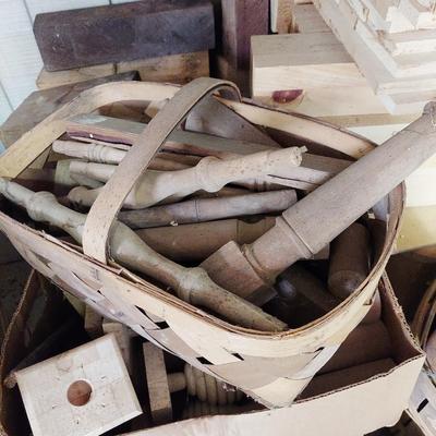Large Wood Lot w/ Spindles & More (CP-BBL)