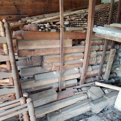 Large Wood Lot w/ Spindles & More (CP-BBL)