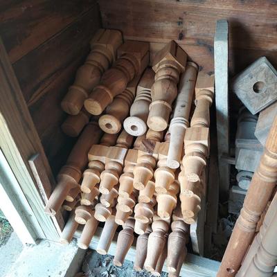 Large Wood Lot w/ Spindles & More (CP-BBL)