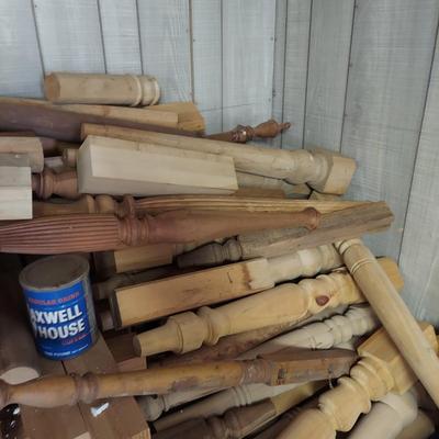Large Wood Lot w/ Spindles & More (CP-BBL)