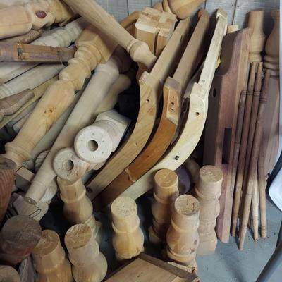 Large Wood Lot w/ Spindles & More (CP-BBL)