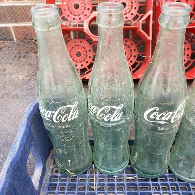 Glass Coca-Cola Bottles, Diet Rite Cola Bottles, and Plastic Crates (G-KD)