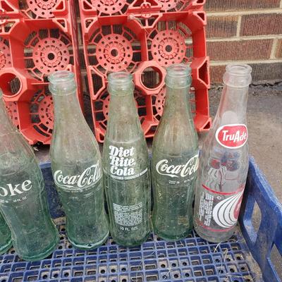 Glass Coca-Cola Bottles, Diet Rite Cola Bottles, and Plastic Crates (G-KD)