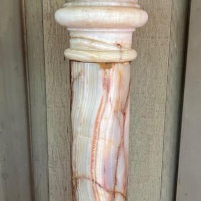 Vintage Onyx & Marble Column Pedestal