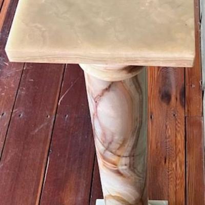 Vintage Onyx & Marble Column Pedestal