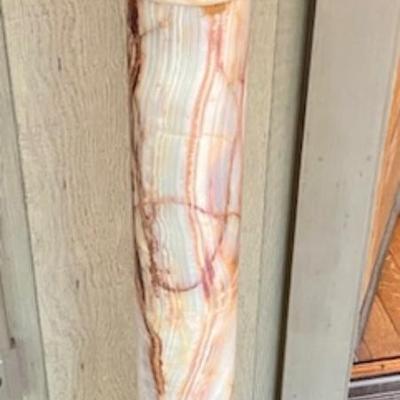 Vintage Onyx & Marble Column Pedestal
