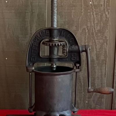 Antique Enterprise Cast Iron Sausage Press