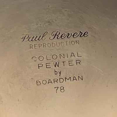 1962 Revere Colonial Pewter Bowl Marlboro Trophy