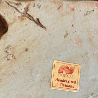 Vintage Ceramic Rock Shaped Vase Thailand